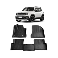 Tapete Bandeja JEEP Renegade 2016 a 2026 3 Peças em TPE Flexivel ATTIS