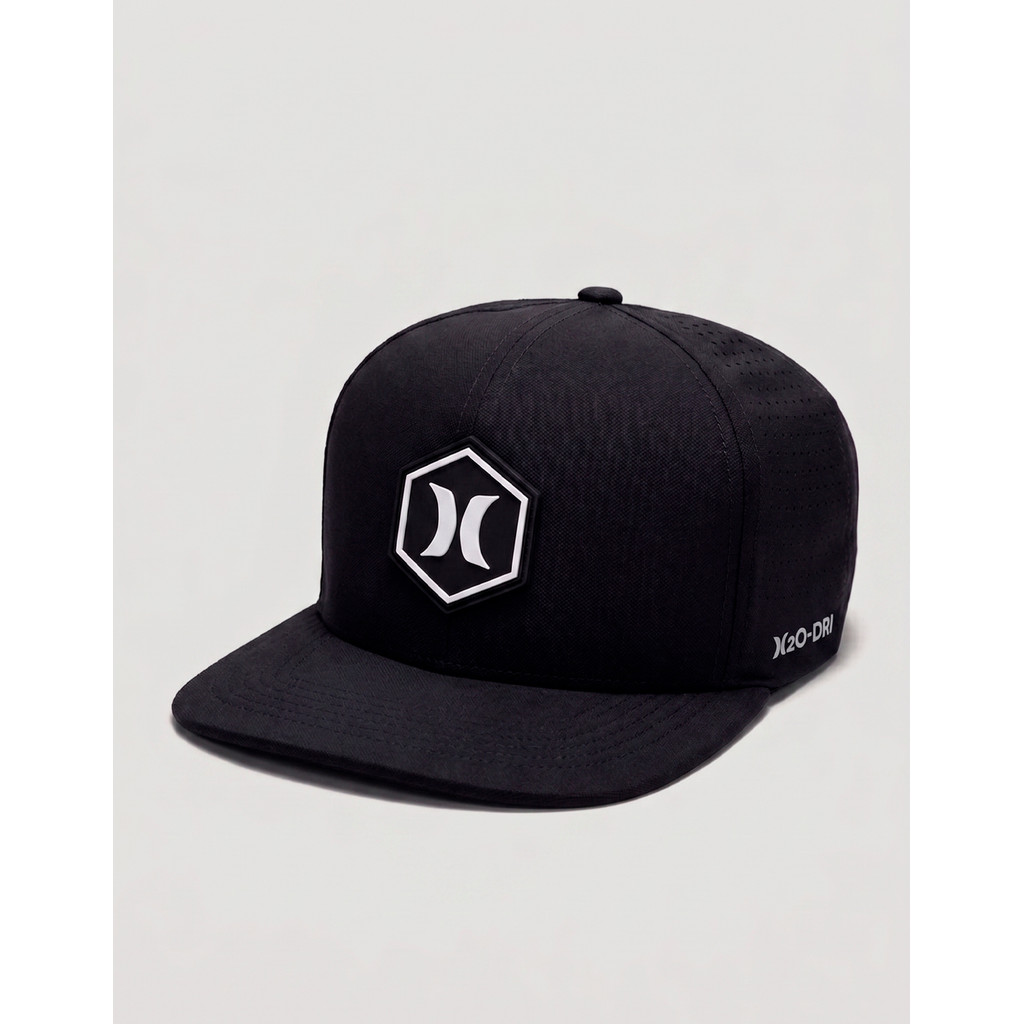 Boné Hurley Original Aba Curva Icon Hexa Preto H2O-DRI
