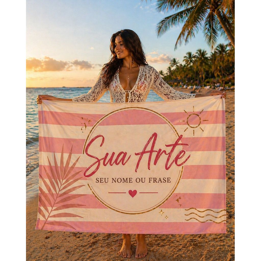Canga Personalizada 1,40 x 1,00 Sua imagem ENVIO IMEDIATO Foto Estampada Moda Praia Verão