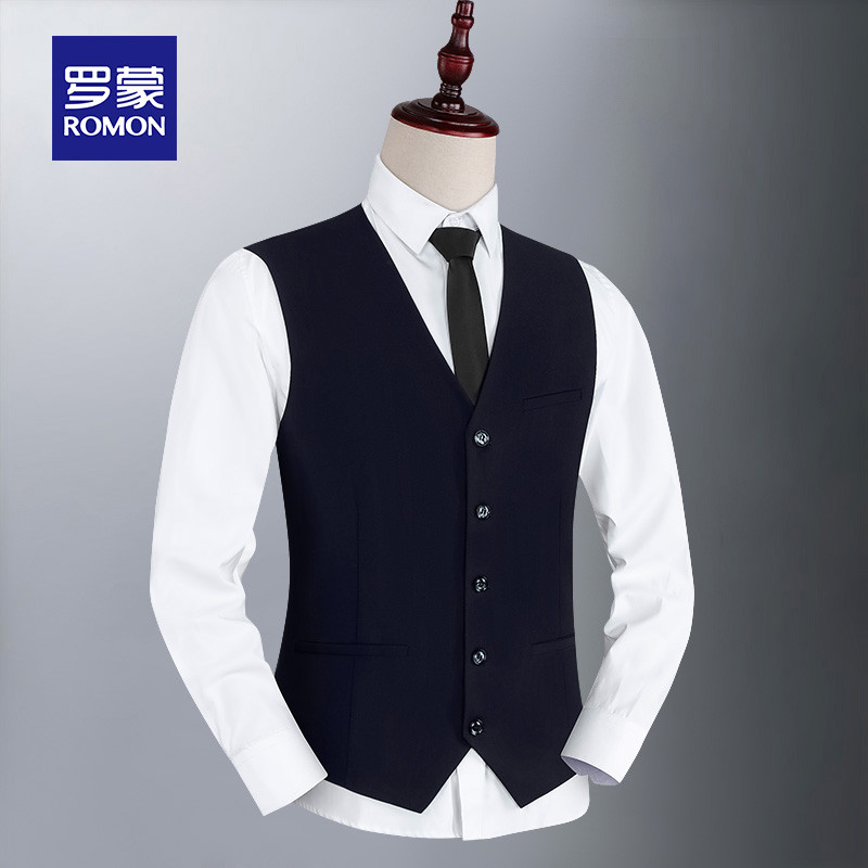 Romon terno masculino colete de carga outono padrinhos roupas irmão roupas noivo roupas de casamento terno colete