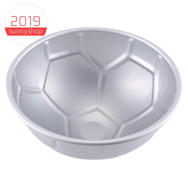 [Bestseller S] 1 PCS 3D Meia Bola Redonda Em Forma De Molde De Bolo De Futebol 8 Polegadas Espessamento Liga De Alumínio
