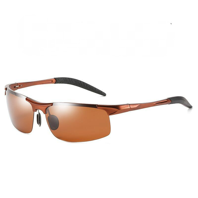 Armação De Alumínio Óculos De Sol Para Dirigir Homens Polarizados Esportes UV400 Masculino Polaroid Retro Anti-Reflexo V