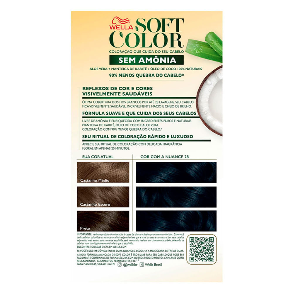 Tintura Creme SOFT COLOR 28 Preto Azulado 35ml