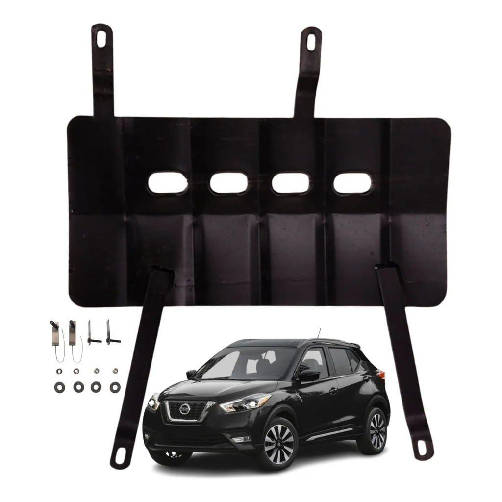 Protetor Carter Reforcado Nissan Kicks 2017 2018 2019 2020 2021 2022 2023 2024 2025 2026 S Sl Sv Cvt + Kit de Fixação