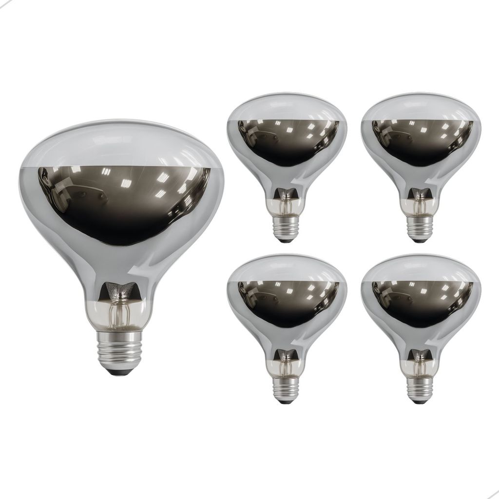 Kit 5 Lâmpada Secagem 110v/127v Infravermelho Incandescente Aquecimento Alimento Pintinho Chocadeira