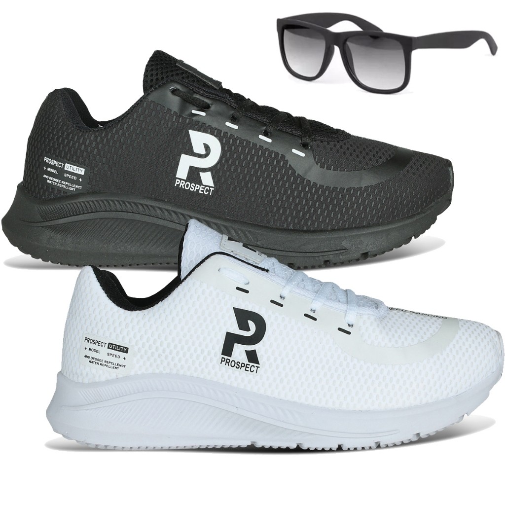 Kit 2 Tênis Masculino Prospect Speed Original Mais Vendido Oferta Promoção + Óculos