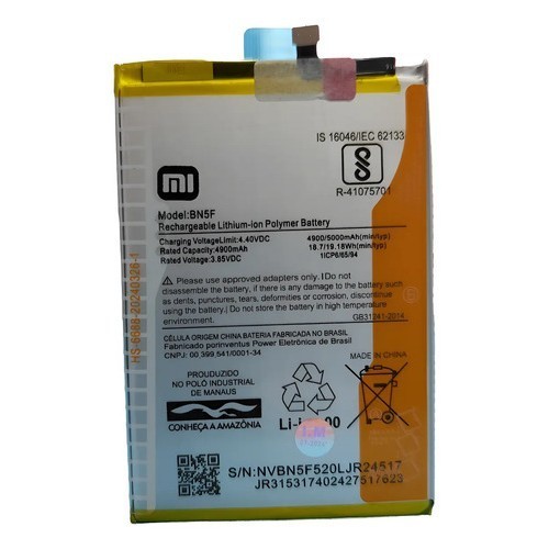 Flex Carga Bateria Bn5f P/poco F3 Gt, Redmi K40 5g, Redmi10c