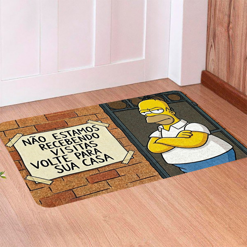 Tapete Para Porta Decorativo Não Estamos Recebendo Visitas Volte Para Sua Casa Homer Simpson