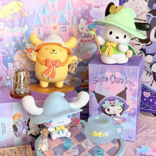 Sanrio Magic Story Series Action Figure Cute Kuromi Cinnamoroll Melody Doll Aniversário Infantil Decoração De Mesa Pocha