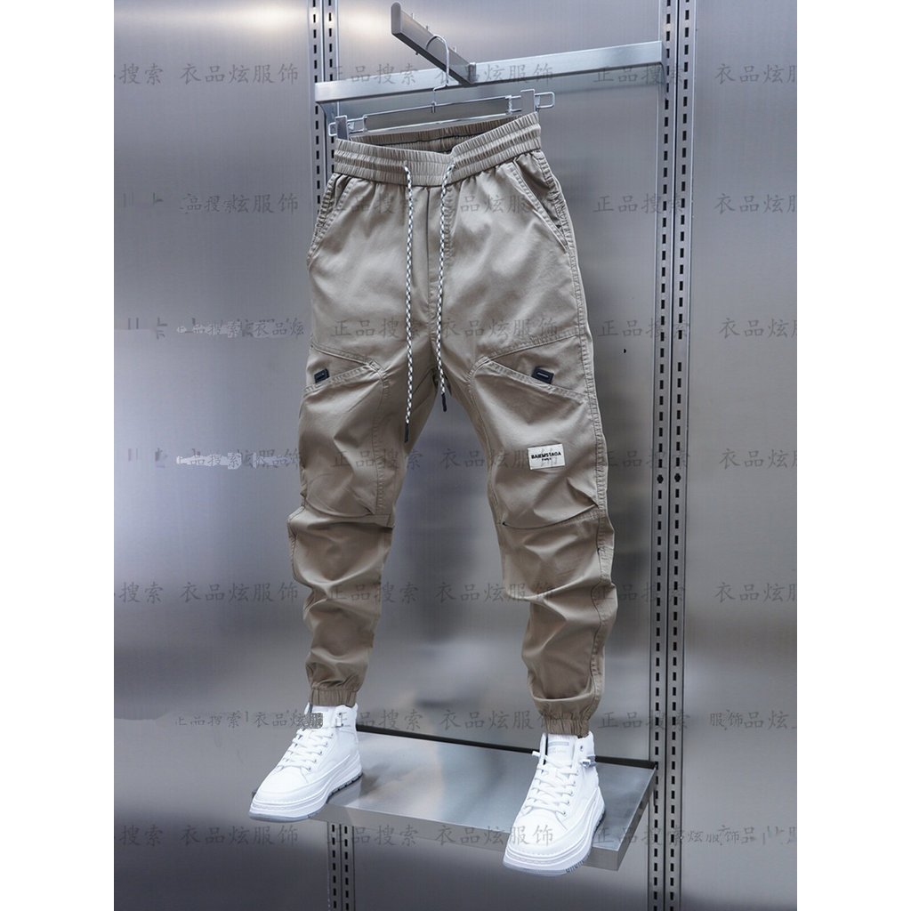 High-End sentimento tornozelo comprimento calças esportivas masculinas primavera verão Street Wear ins magro-ajuste calç