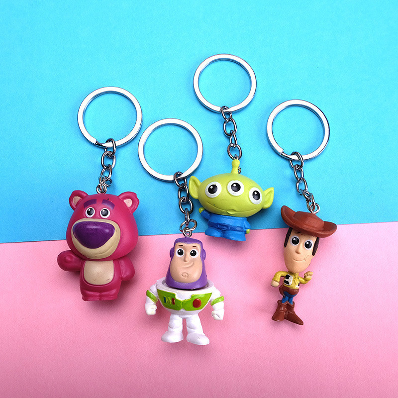 Toy Story 4 Woody Buzz Lightyear PVC Action Figure Chaveiro Figura Jessie Alien Brinquedos