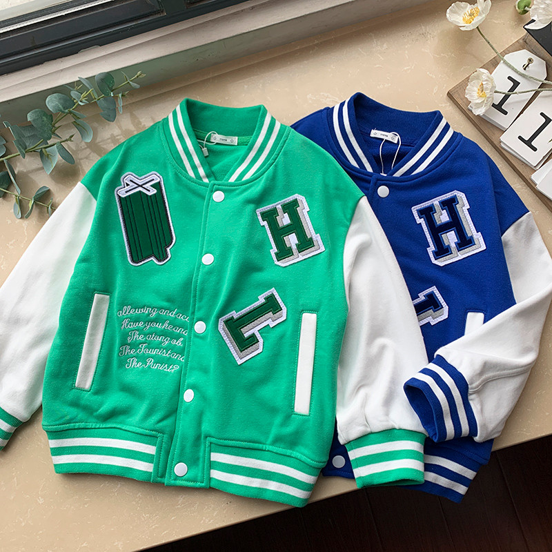 Crianças jaqueta uniforme de beisebol meninos comércio exterior crianças roupas primavera outono novo estilo bebê Cardig