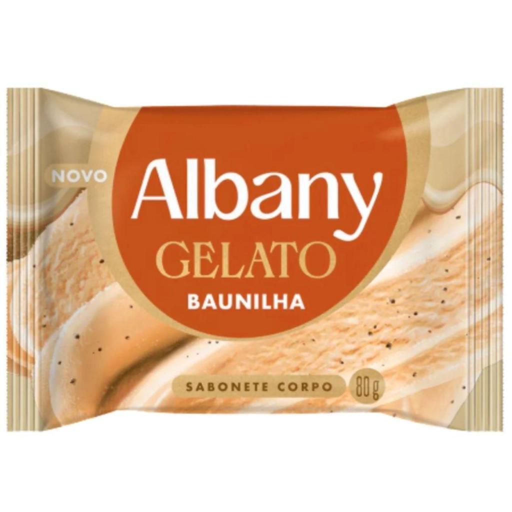 Sabonete Corporal Em Barra Albany Gelato Baunilha 80g