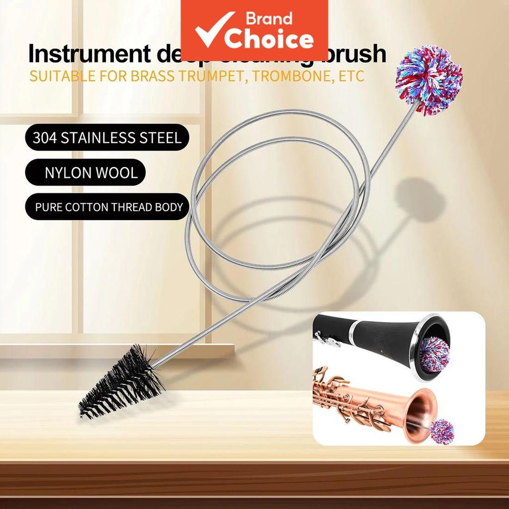Escova de Limpeza para Saxofone SLADE, Corda de Limpeza em Aço Inoxidável com Dupla Escova de Nylon + Escova de Fio de
