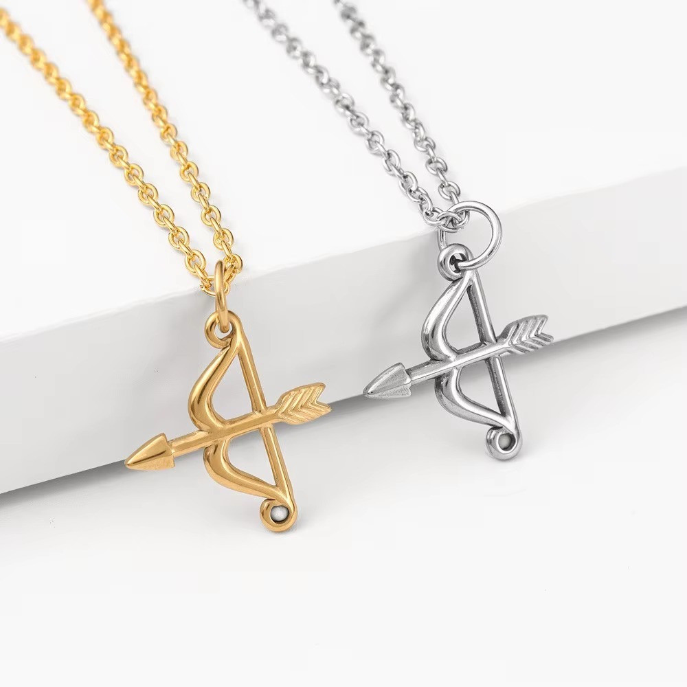 Colar Pingente Arco e Flecha Cupido Amor Presente
