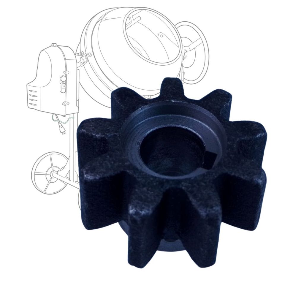 Pinhão Z-09 Usinado Para Betoneira Menegotti 120L 150L Prime Premium Top1000 31030034