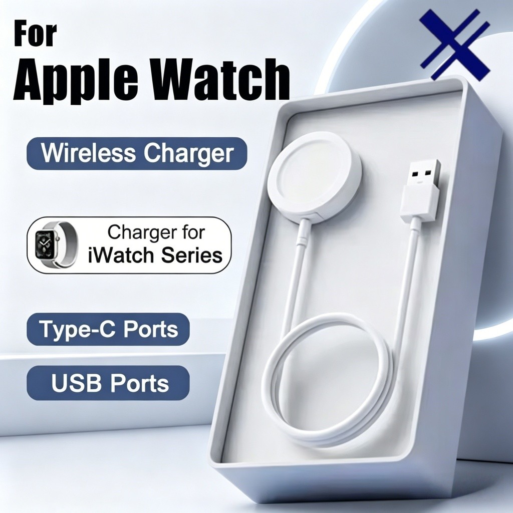 Novo Tipo C Carregador Sem Fio Magnético Para Apple Série Relógio 7 6 5 4 3 2SE Applewatch  Rápida Cabo De  Doca
