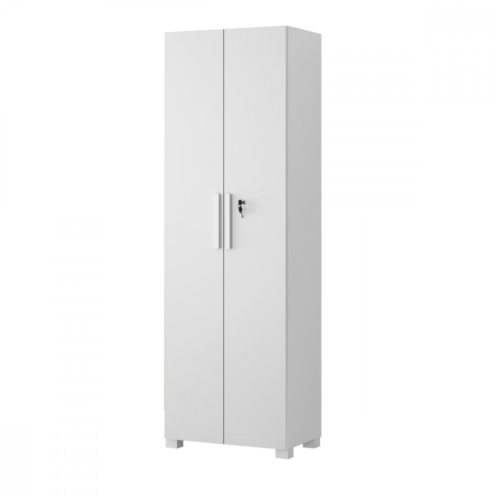 Armário Multiuso Notável NT4020 2 Portas com Chave Branco Brilho