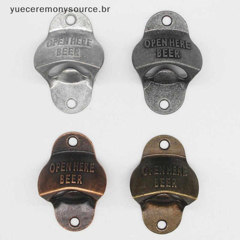# yuece Abridor De Garrafas De Cerveja Retrô Montado Na Parede Vintage Bar Café Decoração De Abridores Ferramentas Cozin