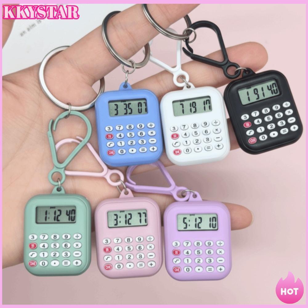 KKXYSTAR Mini Calculadora , Eletrônica Multifuncional Com Botão Silencioso De Chaveiro Portátil