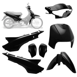 Kit Carenagem 5 Peças Cromo Forte Compatível com Biz 100 1998 1999 2000 2001 até 2005 Cores