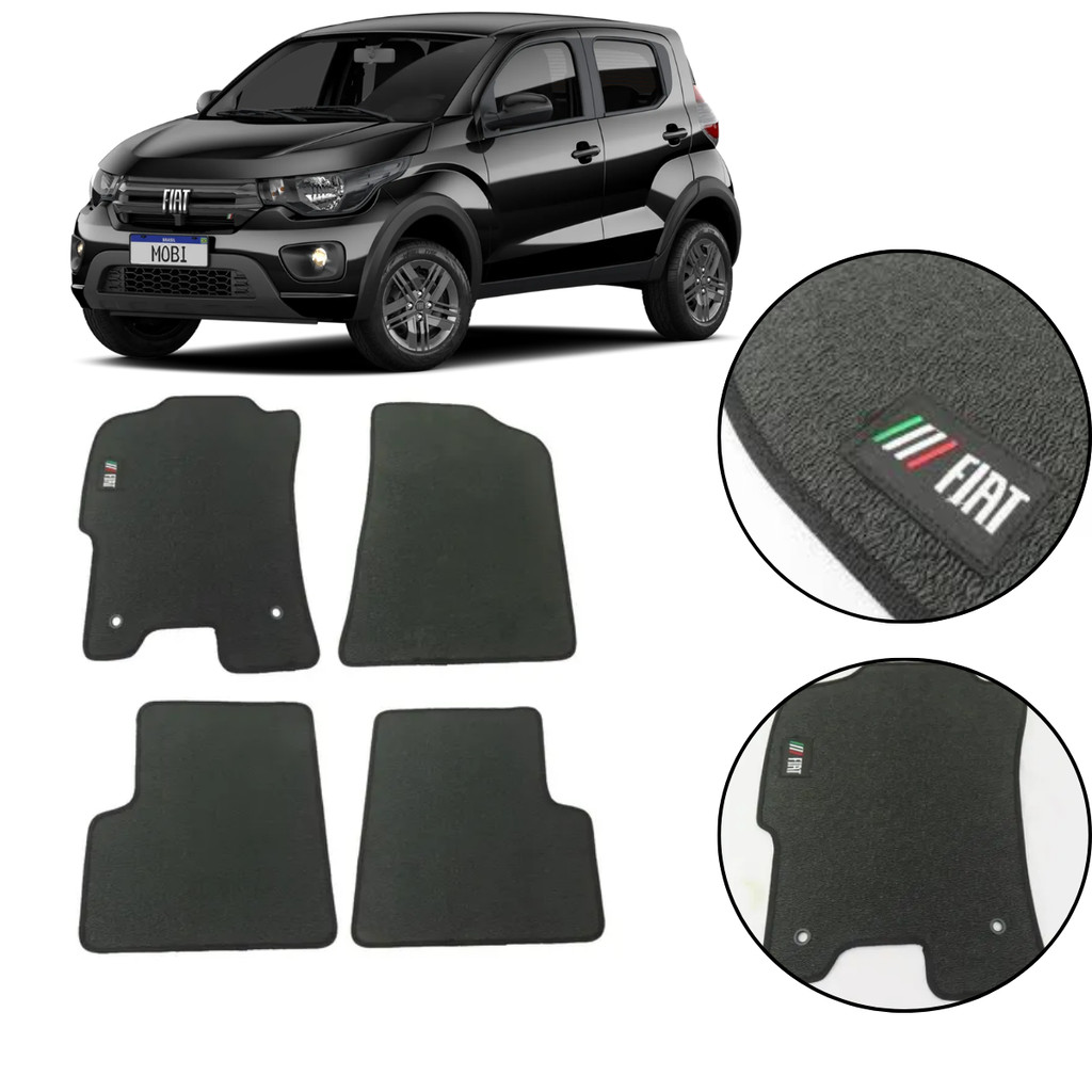 Imagem Jogo Kit Tapete Borracha Fiat Mobi 2017 até 2026 Fiat Original 7094912