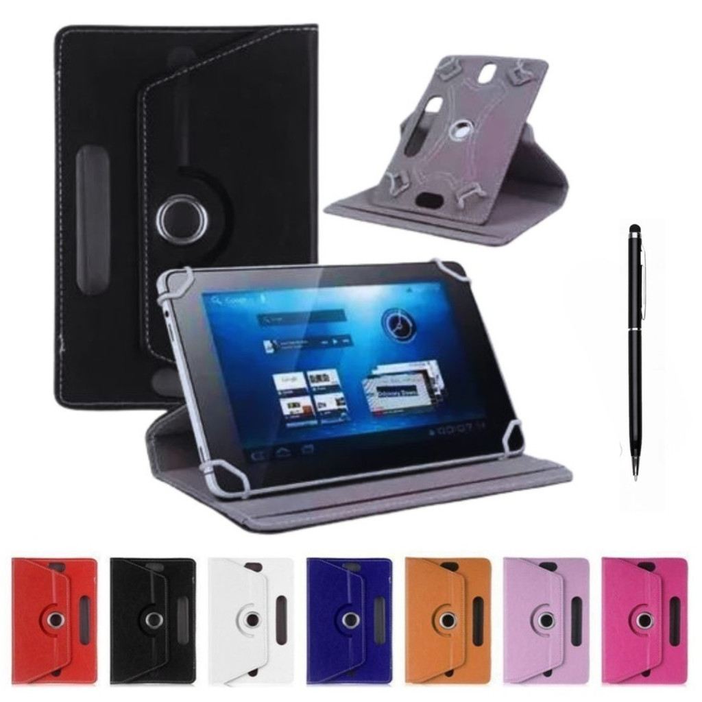 Capa Giratória + Película + Caneta Touch Para Tablet Positivo Q10 10.1 Polegadas