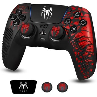 Capa Protetora de Silicone para PS5 com Adesivos para Joystick e Touchpad - Homem-Aranha 102L