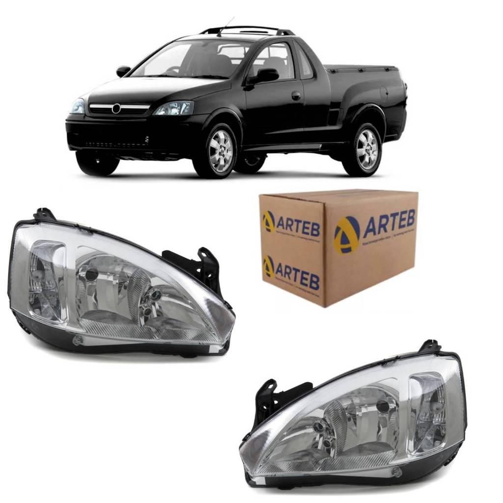 Par Farol Corsa Montana 2004 a 2010 Corsa Hatch 2002 a 2012 Corsa Sedan 2004 a 2010 Pisca Liso