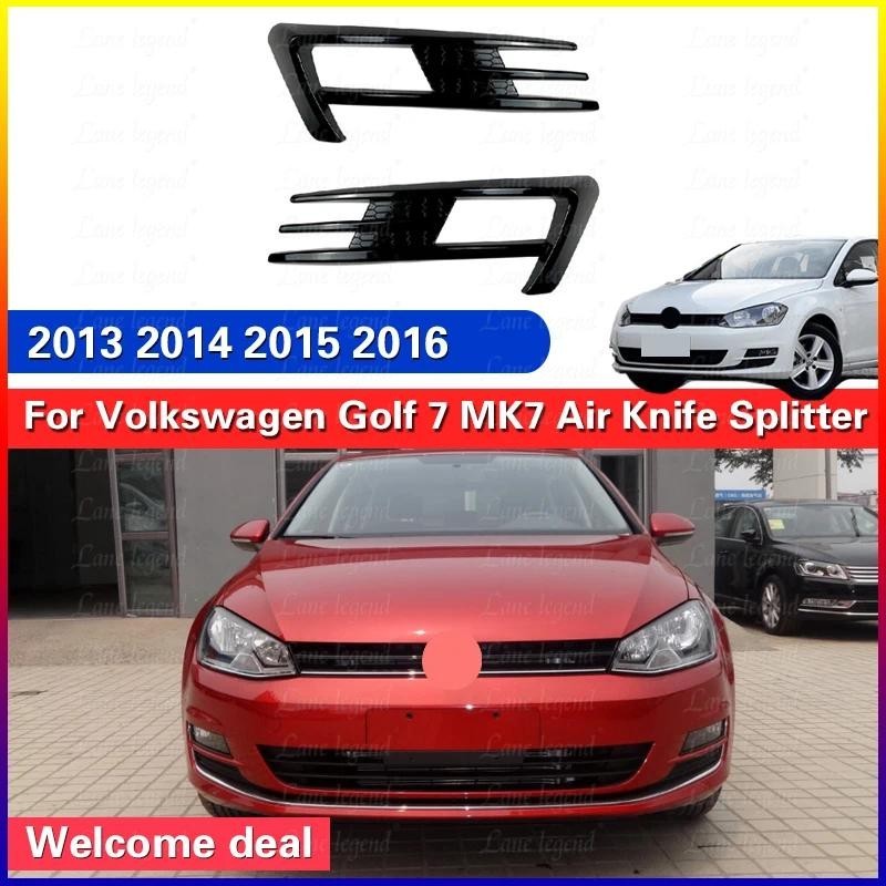 Amortecedor Dianteiro Spoiler Nevoeiro Lâmpada Capa Faca De Ar Divisor Corpo Kit Para Volkswagen Golf 7 MK7 2013 2014 20