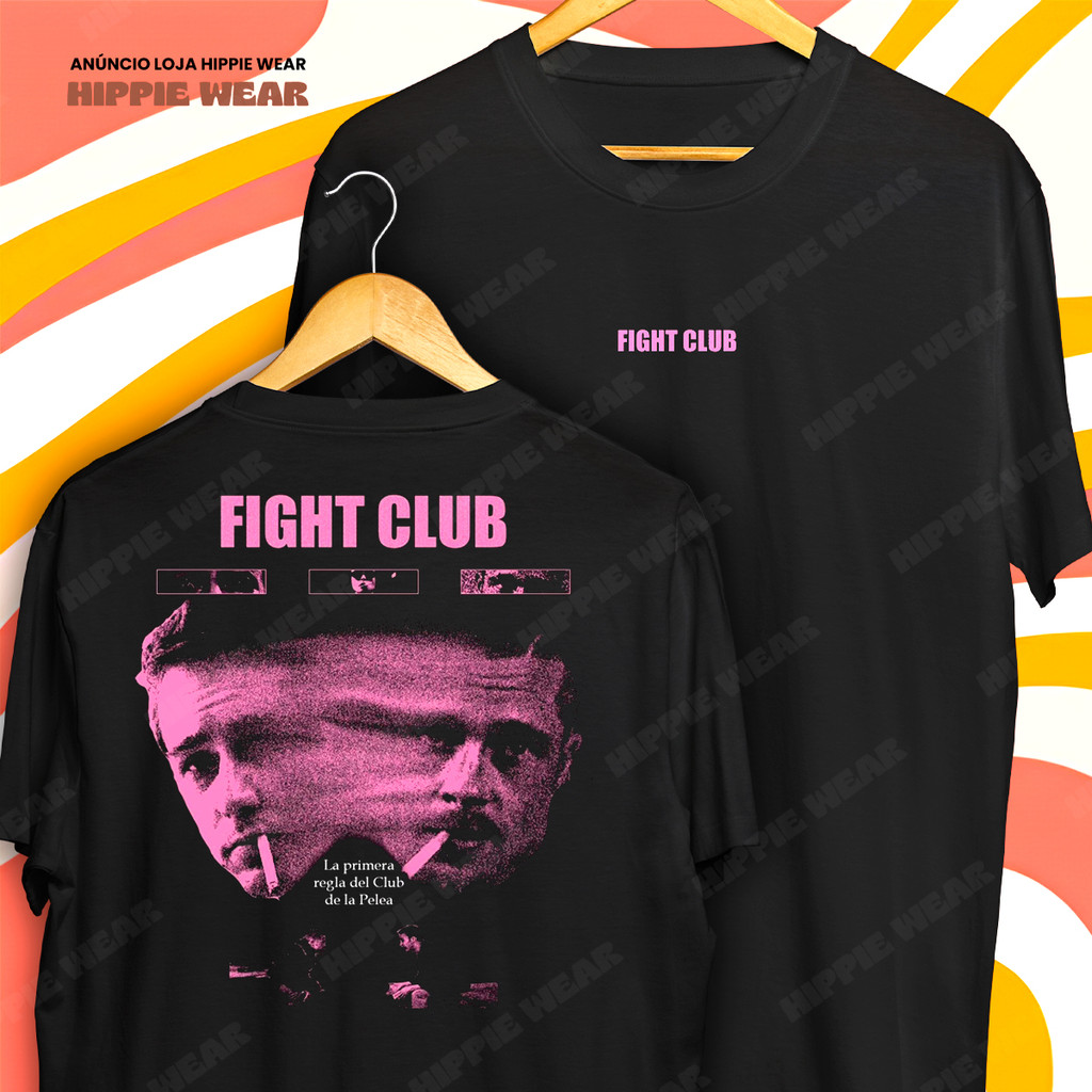 Camiseta Clube Da Luta Fight Club Filme Tyler Durden Brad Pitt Blusa Camisa 100% Algodão