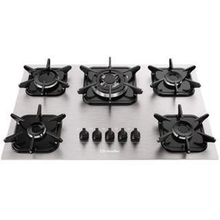 Cooktop Mueller MCG5BK 5 Bocas de Alumínio com Queimador Tripla Chama - 610001479