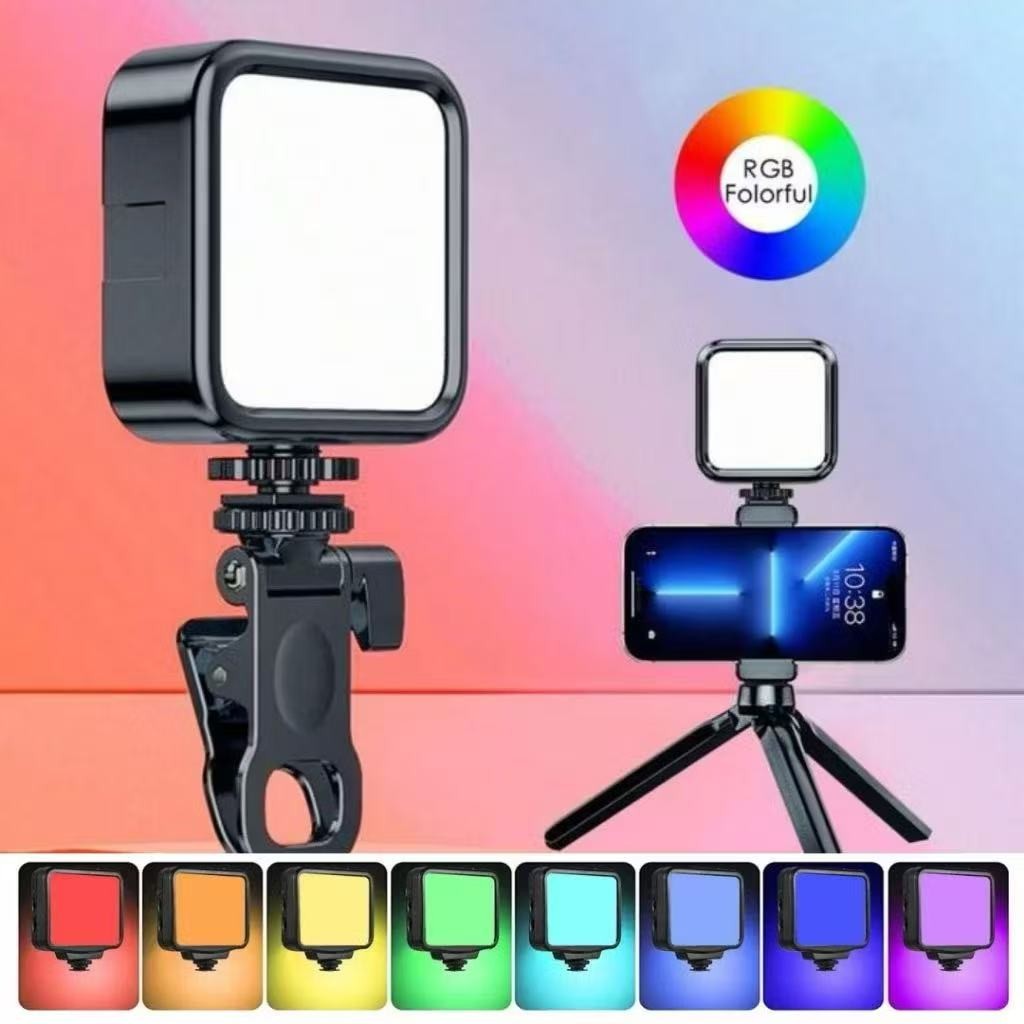 Painel de Luz LED RGB Portátil Luz de Preenchimento Branca Suave para Celular Câmera Vídeo Fotografia Tiro ao Ar Livre