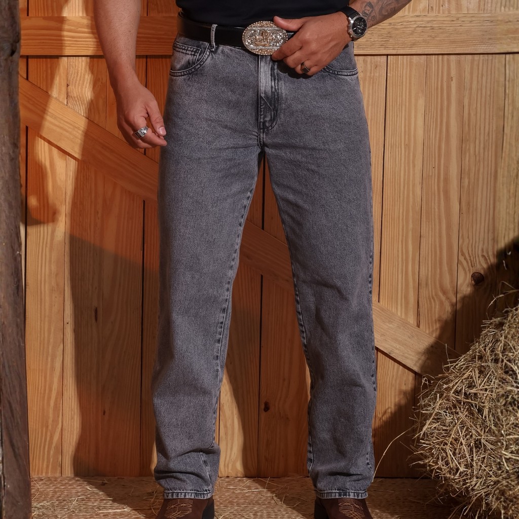 Calça Jeans Masculina Baggy Oversize 100% Algodão Modelo Largo Confortável Casual Moderna