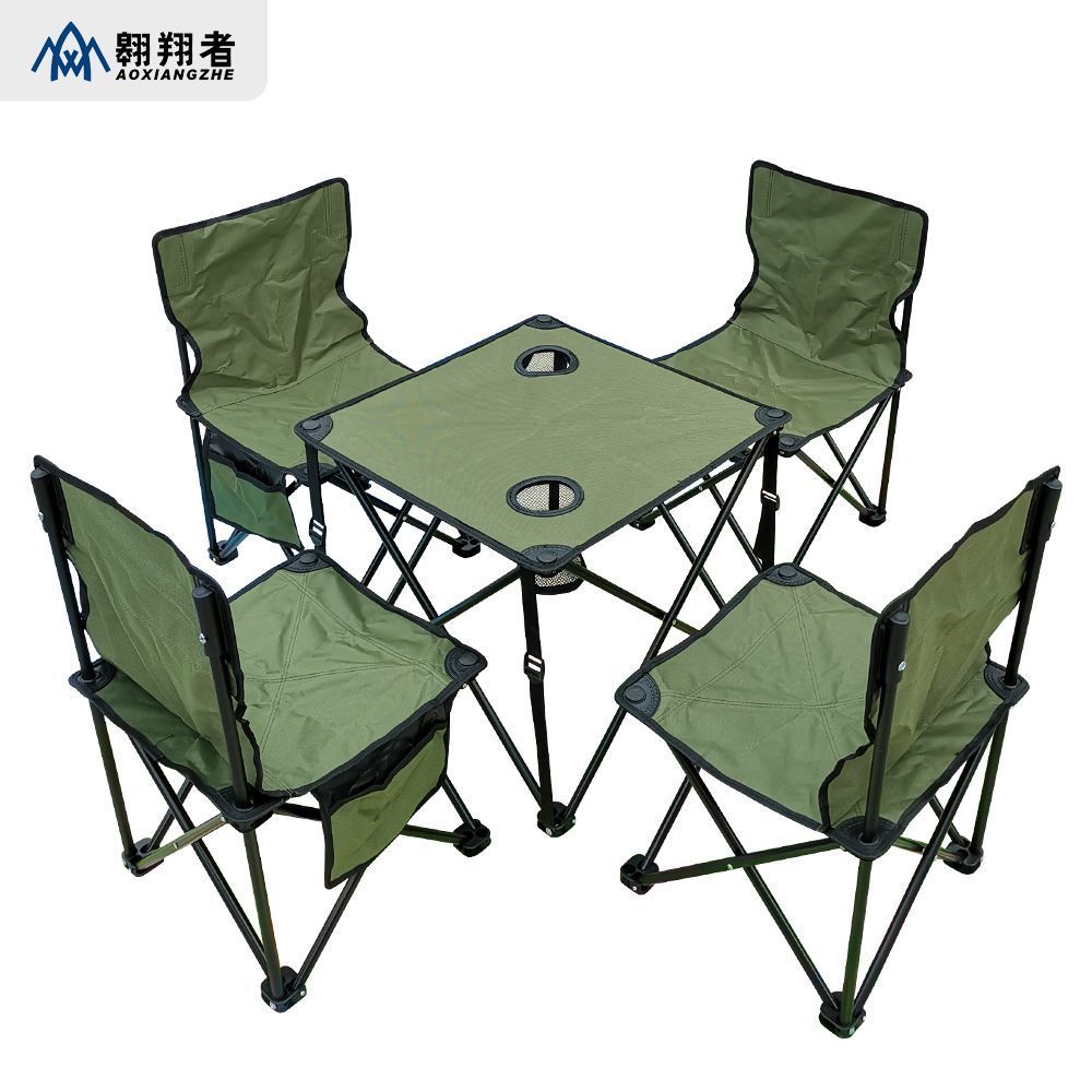 Cadeira de mesa dobrável ao ar livre leve portátil acampamento pano cadeira conjunto cadeira acampamento fezes mesa jant