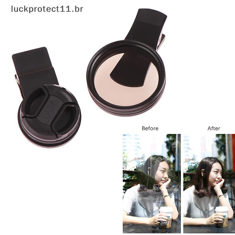 LTBR Universal Com Clipe Portátil Profissional Telefone Polarizador Lente Grande Angular 37/52MM Filtro CPL Câmera Circu