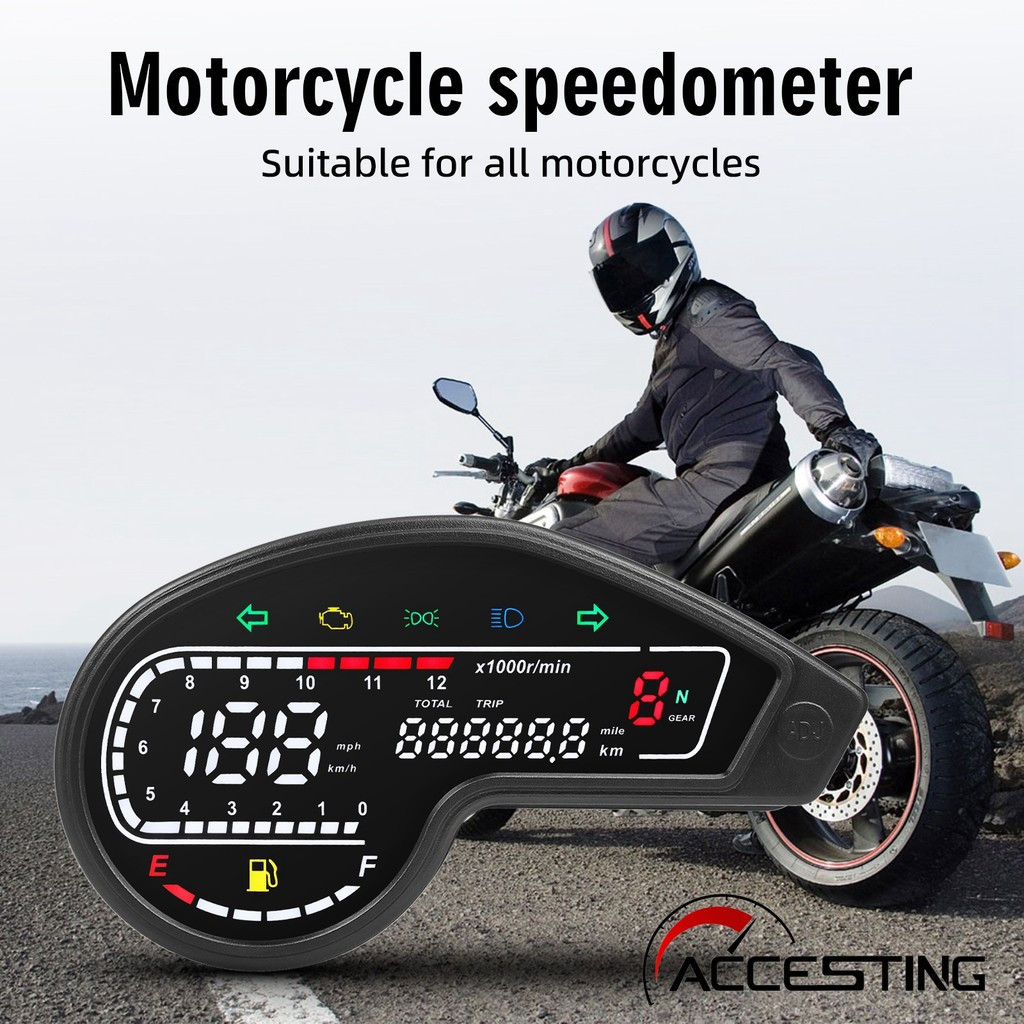 Novo Painel Digital LED para Motocicleta com Odômetro, Velocímetro e Tacômetro para Honda NXR150 NXR125 Bros 2003-2014 C