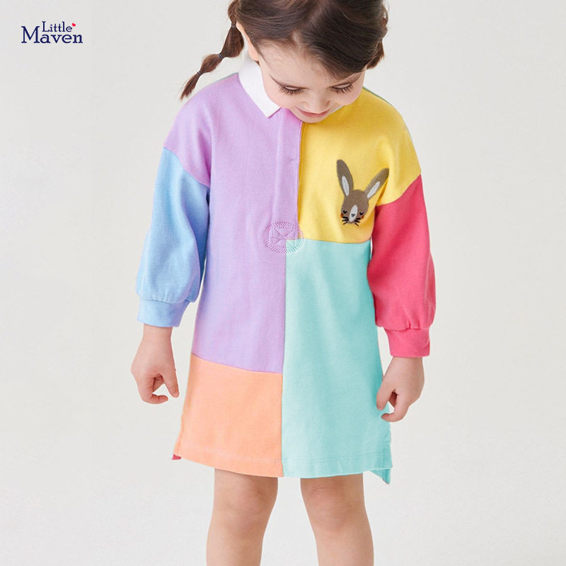 2025 primavera novo estilo meninas crianças roupas bebê POLO saia de manga comprida camiseta esportes saia Casual puro a