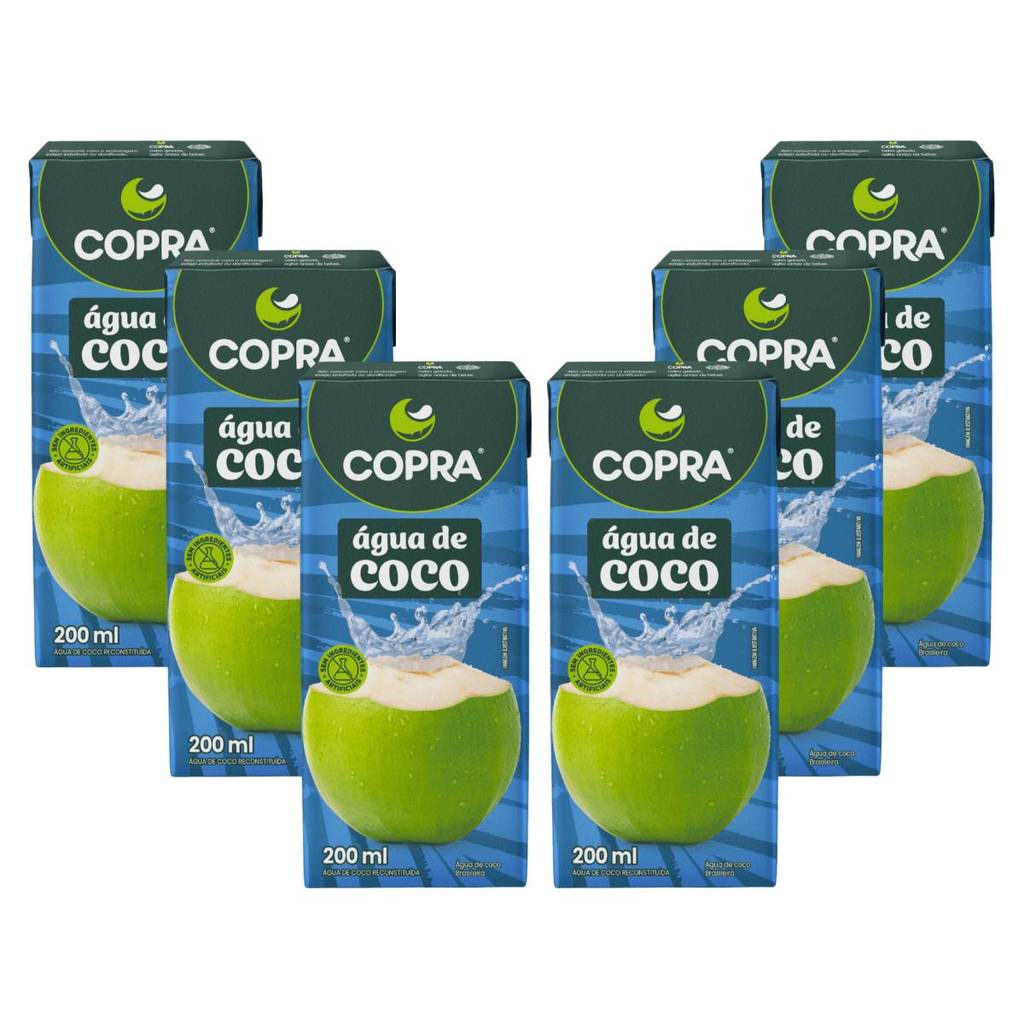 Kit 6 Copra Água de Coco 200ml