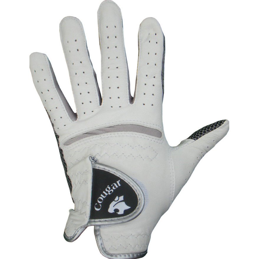 Genuíno cougar cougar luvas de golfe masculino pele de cordeiro reforçada antiderrapante confortável resistente ao desga