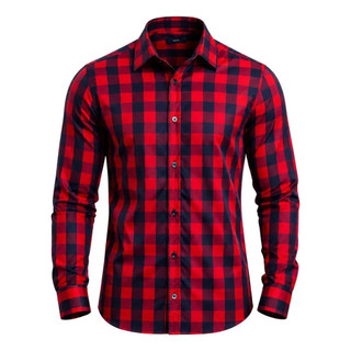 Camisa Social Masculina Xadrez Casual Confortável Manga Longa