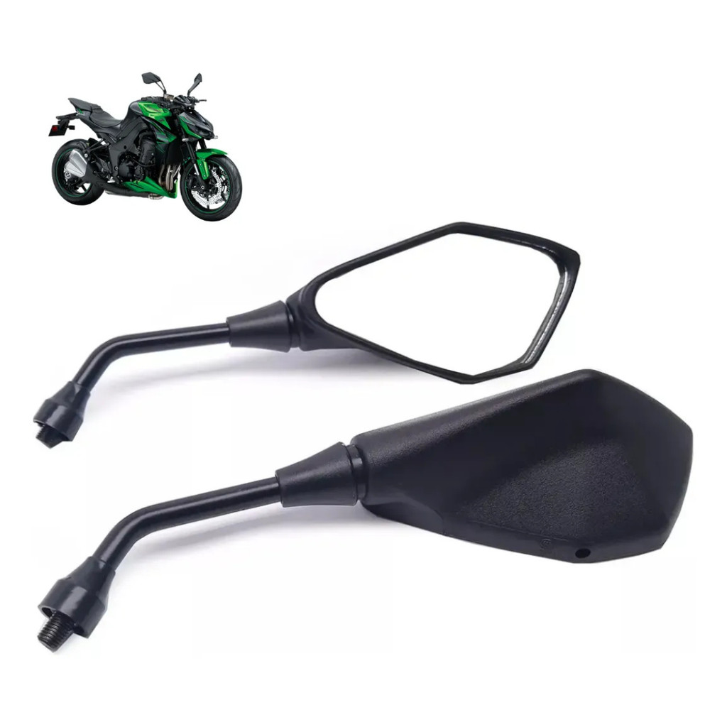 Retrovisor Kawasaki Z400 Z800 Z1000 Lente Convex Haste Normal
