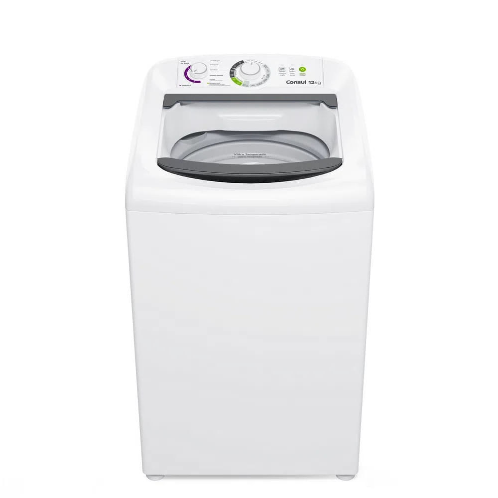 Lavadora de Roupas Consul 12Kg Dosagem Econômica e Ciclo Edredom Branca Cwh12bb – 127 Volts