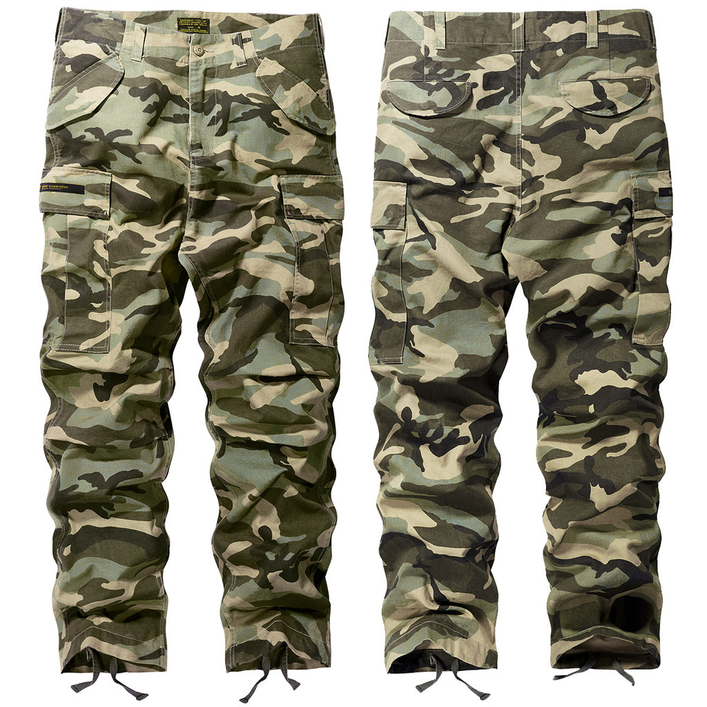 VIP calças camufladas masculinas primavera outono tamanho grande macacão solto versão coreana calças magras masculinas M