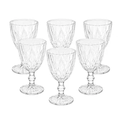 Taça de Vidro Diamante Transparente 340ml