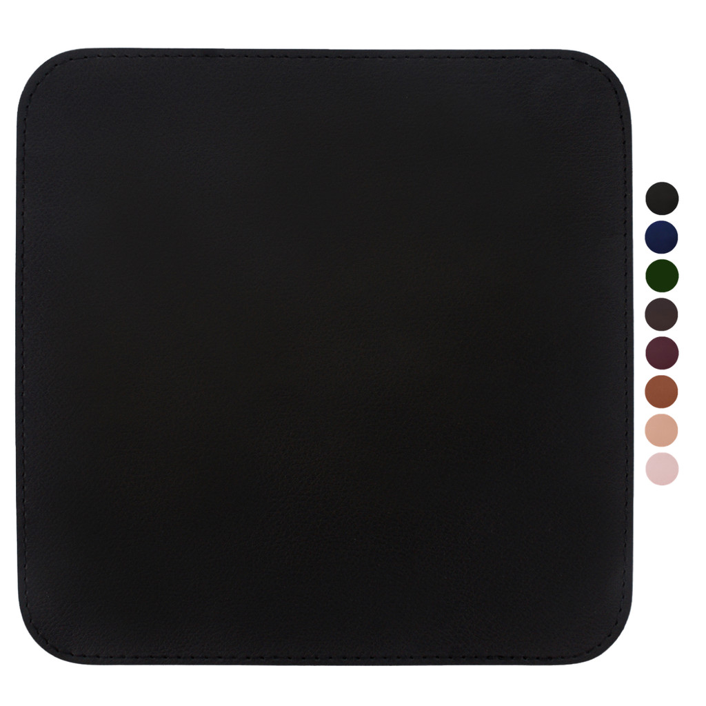 MousePad Couro Ecológico Premium 20x20cm – Antiderrapante, Impermeável e Confortável