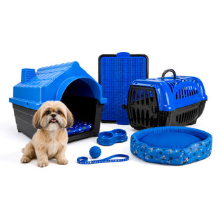 Kit Cachorro Completo Raças Pequenas Gatos Casinha Caixa de Transporte Caminha Milao Europa
