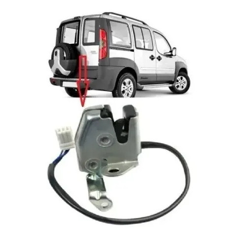 Tranca Inferior Porta Traseira Fiat Doblo Após 2002 Esquerda