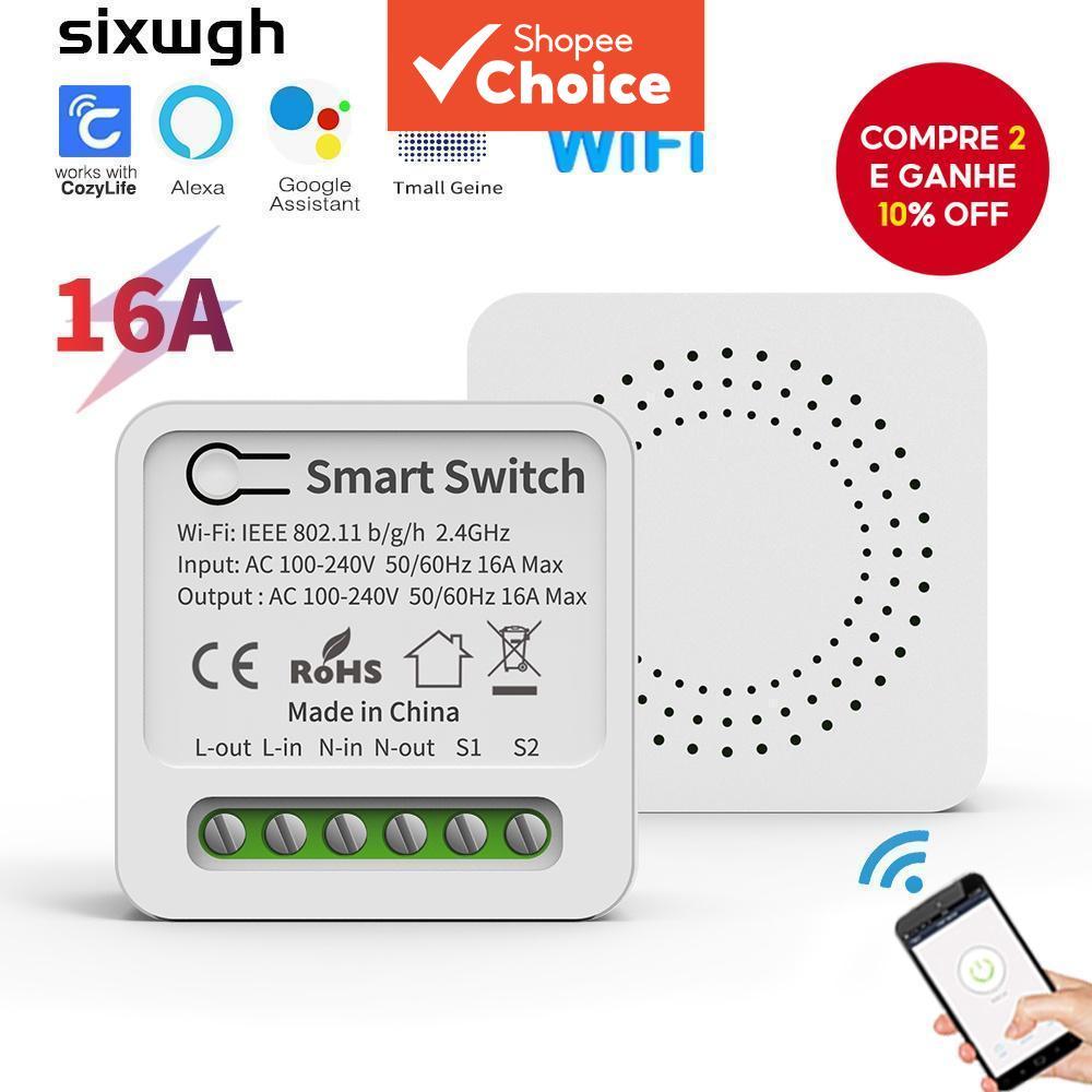 WiFi smart switch timer switch com suporte para controle por voz Alexa Google Home