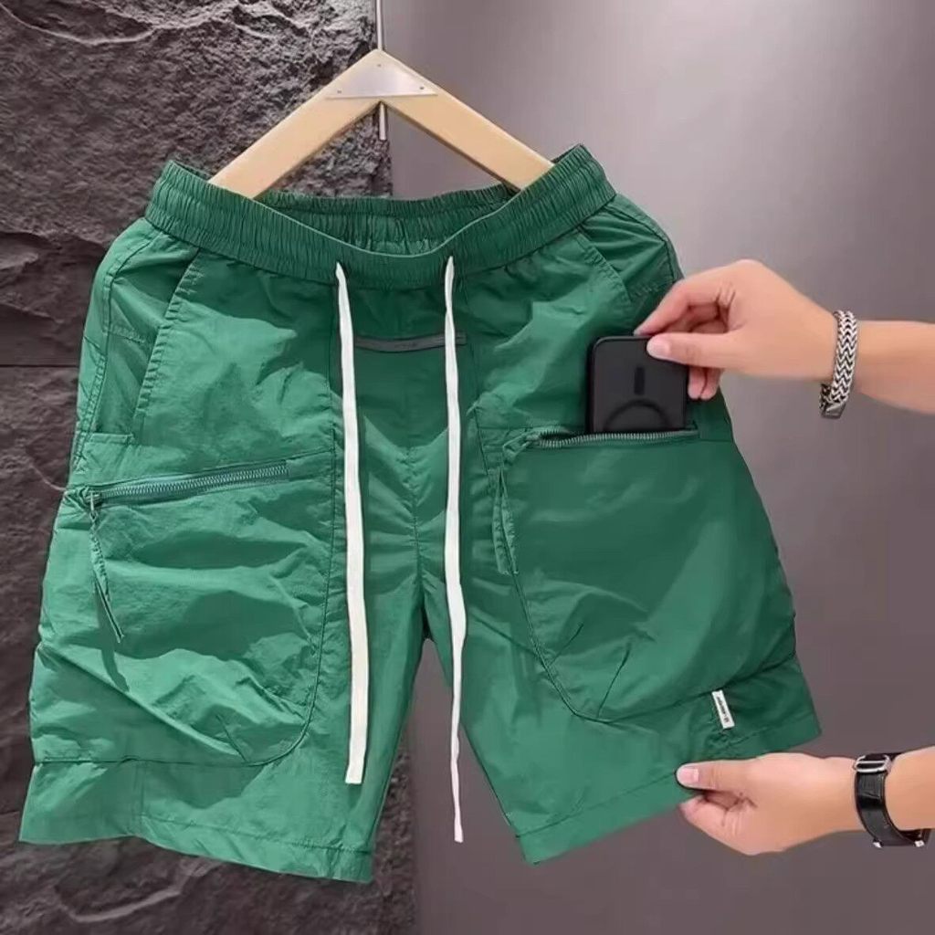 Comércio exterior corte etiqueta trabalho wear macacão Shorts masculino verão esportes lazer grande bolso solto resisten